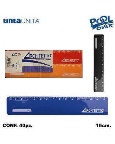 ARCHITETTO RIGHELLO COLOR 15cm. 49578 [40PZ]