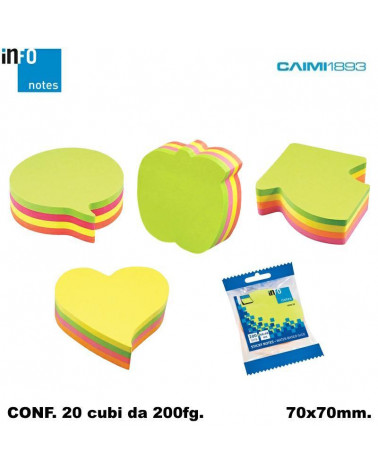 CAIMI STICKY NOTES SAGOMATI 20PZ