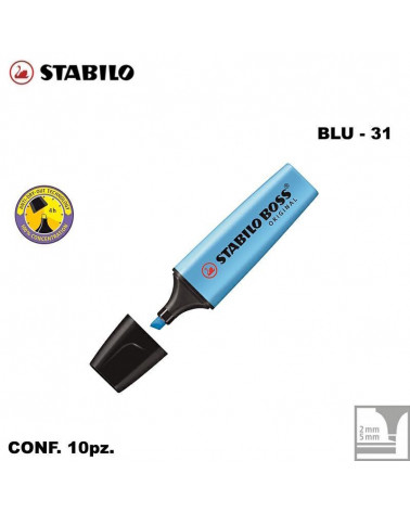 STABILO BOSS ORIGINAL BLU 31-EVIDENZIATORE [10PZ]
