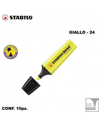 STABILO BOSS ORIGINAL GIALLO 24-EVIDENZIATORE [10PZ]