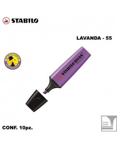 STABILO BOSS ORIGINAL LAVANDA 55-EVIDENZIATORE [10PZ]