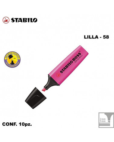 STABILO BOSS ORIGINAL LILLA 58-EVIDENZIATORE [10PZ]