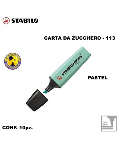 STABILO BOSS PASTEL CARTA DA ZUCCHERO 113-EVIDENZIATORE [10PZ]