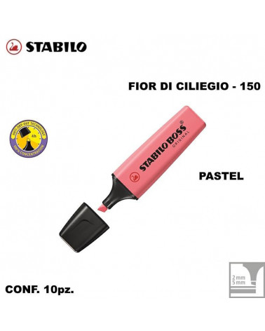 STABILO BOSS PASTEL FIOR DI CILIEGIO 150-EVIDENZIATORE [10PZ]
