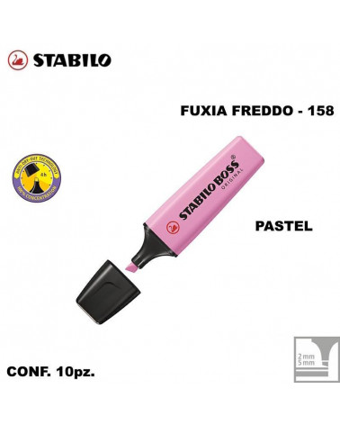 STABILO BOSS PASTEL FUCSIA FREDDO 158-EVIDENZIATORE [10PZ]