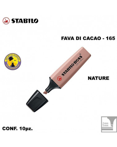 STABILO BOSS NATURE FAVA DI CACAO 165-EVIDENZIATORE [10PZ]