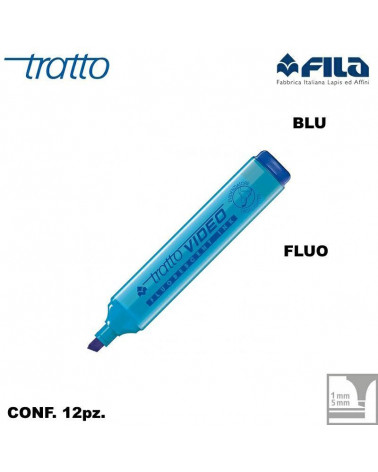 TRATTO VIDEO BLU EVIDENZIATORE [12PZ]