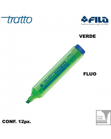 TRATTO VIDEO VERDE EVIDENZIATORE [12PZ]