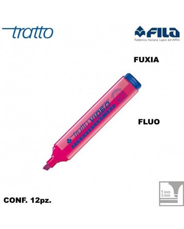 TRATTO VIDEO FUXIA EVIDENZIATORE [12PZ]