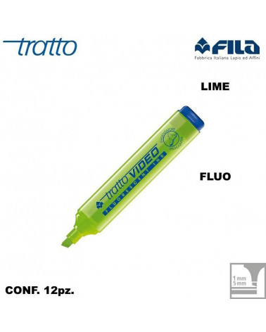 TRATTO VIDEO LIME EVIDENZIATORE [12PZ]