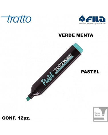 TRATTO VIDEO VERDE MENTA PASTEL EVIDENZIATORE [12PZ]