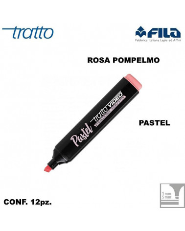 TRATTO VIDEO ROSA POMPELMO PASTEL EVIDENZIATORE [12PZ]