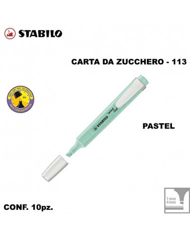 STABILO SWING COOL PASTEL CARTA DA ZUCCHERO EVIDENZIATORE-113 [10PZ]