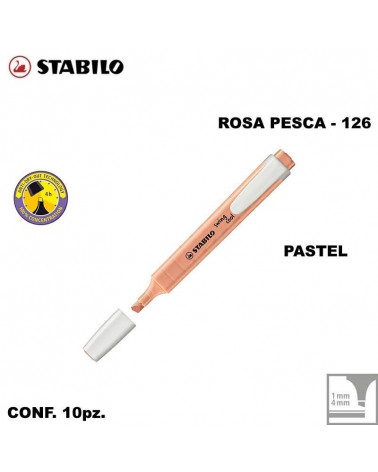 STABILO SWING COOL PASTEL ROSA PESCA EVIDENZIATORE-126 [10PZ]