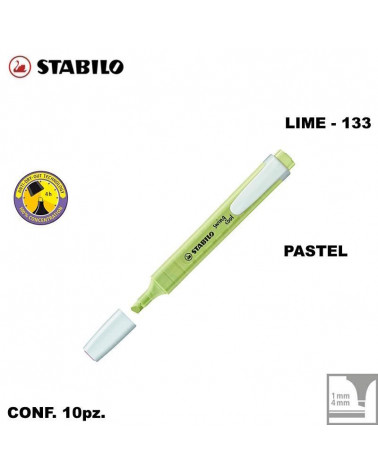 STABILO SWING COOL PASTEL LIME EVIDENZIATORE-133 [10PZ]