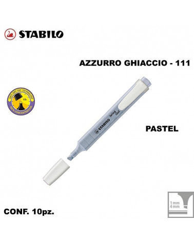 STABILO SWING COOL PASTEL AZZURRO GHIACCIO EVIDENZIATORE-111 [10PZ]