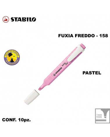 STABILO SWING COOL PASTEL FUCSIA FREDDO EVIDENZIATORE-158 [10PZ]
