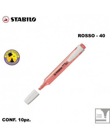 STABILO SWING COOL ROSSO EVIDENZIATORE-40 [10PZ]