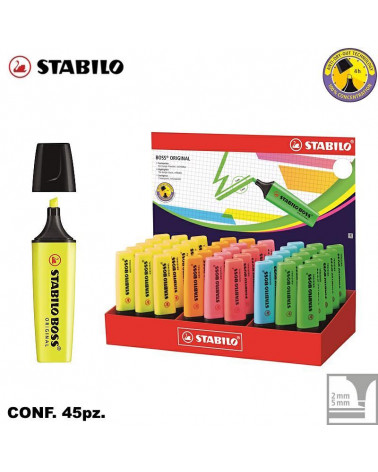 STABILO BOSS 45PZ.ESPOSITORE EVIDENZIATORE