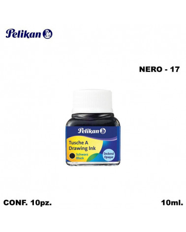 PELIKAN INCHIOSTRO DI CHINA 10ML. NERO PERLA-17 [10PZ]