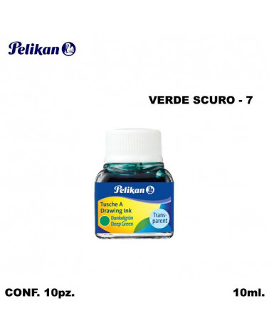 PELIKAN INCHIOSTRO DI CHINA 10ML. VERDE SCURO-7 [10PZ]