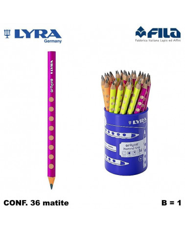 LYRA MATITA GROOVE JUMBO GRAPHIT NEON 36PZ. L1873365