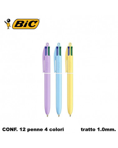 BIC SFERA 4 COLORI PASTEL 12PZ.