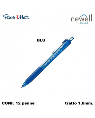 PAPER MATE SFERA INKJOY 300 RT  BLU-SCATTO-PAPER [12PZ]