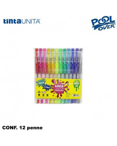 TINTA UNITA SFERA GEL GLITTER 1.0 BLISTER 12COL. 97962