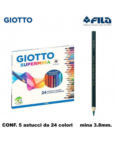 GIOTTO PASTELLO SUPERMINA 24COL. [5PZ]