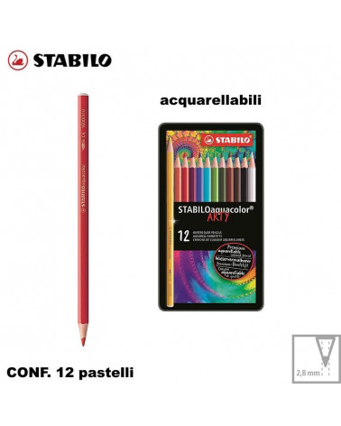 STABILO PASTELLO AQUACOLOR 12COL.MET. STABILO-ACQUARELLO-1612-5