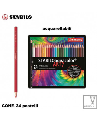 STABILO PASTELLO AQUACOLOR 24COL.MET. STABILO-ACQUARELLO-1624-5