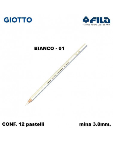 GIOTTO PASTELLO SUPERMINA N.01 BIANCO 01 [12PZ]