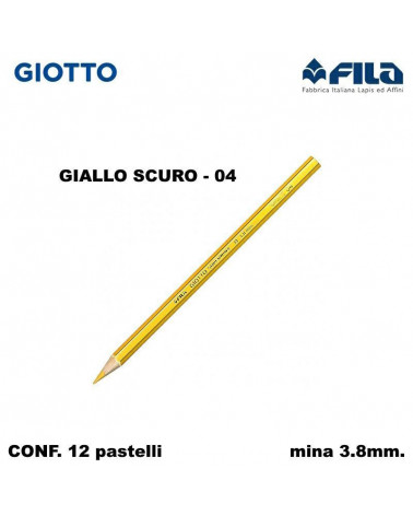 GIOTTO PASTELLO SUPERMINA N.04 GIALLO SCURO 04 [12PZ]