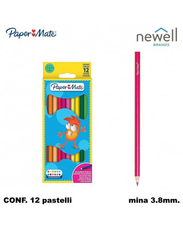 PAPER MATE PASTELLO KIDS 12col. [12PZ]