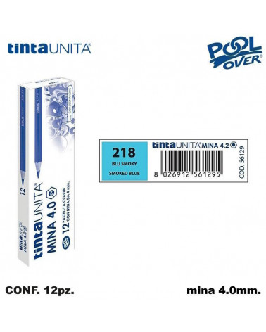 TINTA UNITA PASTELLO MINA 4MM. BLU SMOKY 218 [12PZ] 56129