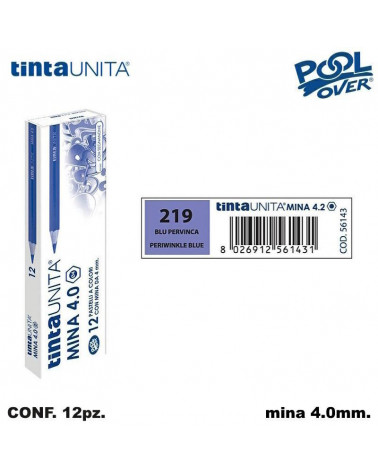 TINTA UNITA PASTELLO MINA 4MM. BLU PERVINCA 219 [12PZ] 56143