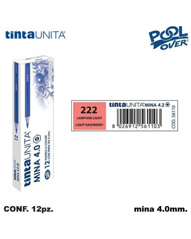 TINTA UNITA PASTELLO MINA 4MM. LAMPONE LIGHT 222 56110 [12PZ]