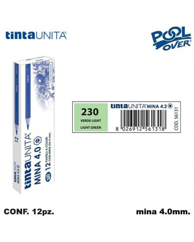 TINTA UNITA PASTELLO MINA 4MM. VERDE LIGHT 230 [12PZ] 56131