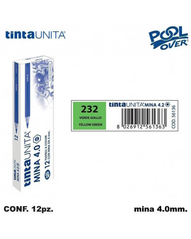 TINTA UNITA PASTELLO MINA 4MM. VERDE GIALLO 232 [12PZ] 56136