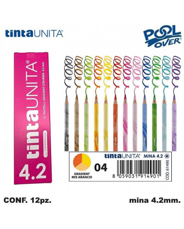 TINTA UNITA PASTELLO MINA 4.2MM. GRADIENT ARANCIO 04 [12PZ] 61490