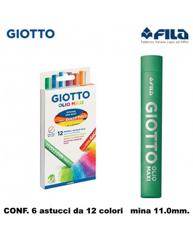 GIOTTO PASTELLO OLIO 12COL[6PZ]