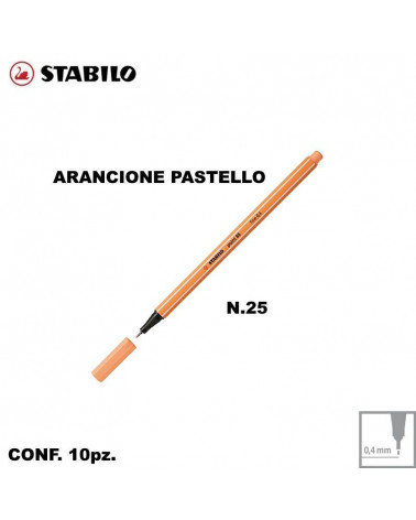 STABILO POINT 88 N.25 ARANCIONE PASTELLO [10PZ]