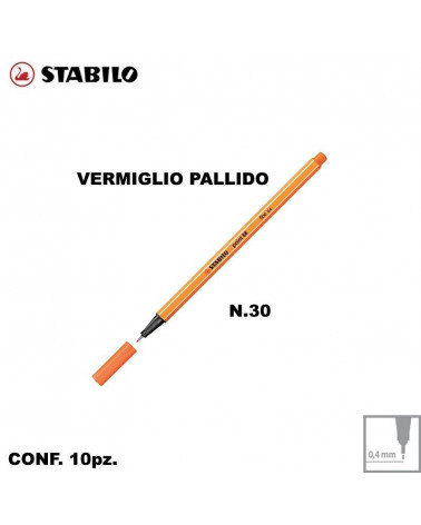 STABILO POINT 88 N.30 VERMIGLIO PALLIDO [10PZ]