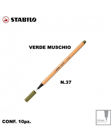 STABILO POINT 88 N.37 VERDE MUSCHIO [10PZ]