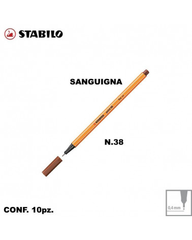 STABILO POINT 88 N.38 SANGUIGNA [10PZ]