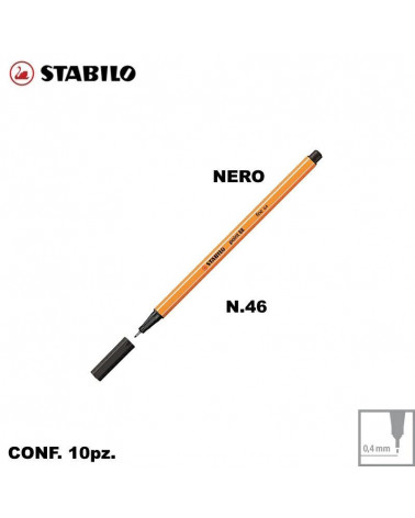 STABILO POINT 88 N.46 NERO [10PZ]