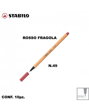 STABILO POINT 88 N.49 ROSSO FRAGOLA [10PZ]
