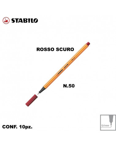 STABILO POINT 88 N.50 ROSSO SCURO [10PZ]