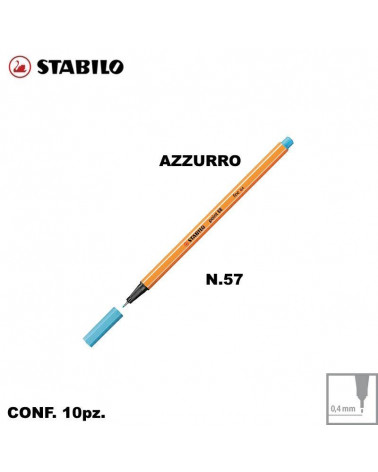 STABILO POINT 88 N.57 AZZURRO [10PZ]